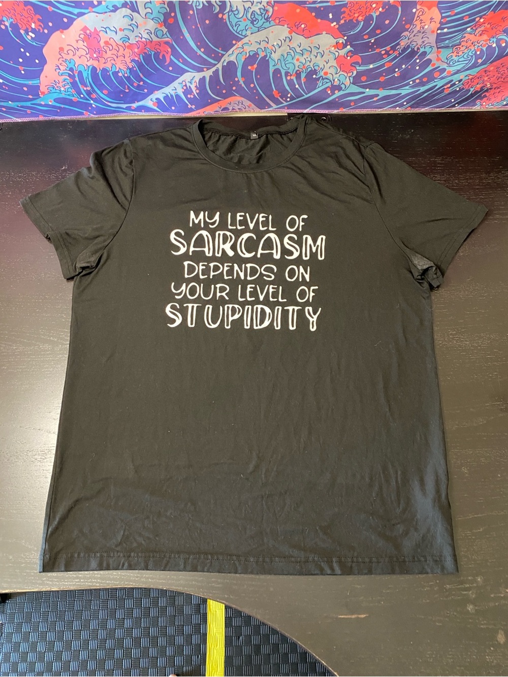Black Men's Graphic Tee with Sarcasm Quote